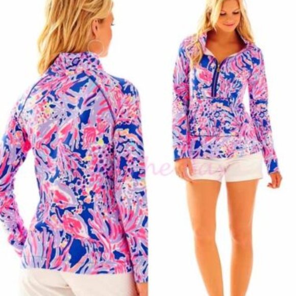 NWT LILLY PULITZER SKIPPER POPOVER IRIS BLUE SHRIMPLY CHIC GRAIL FIND!